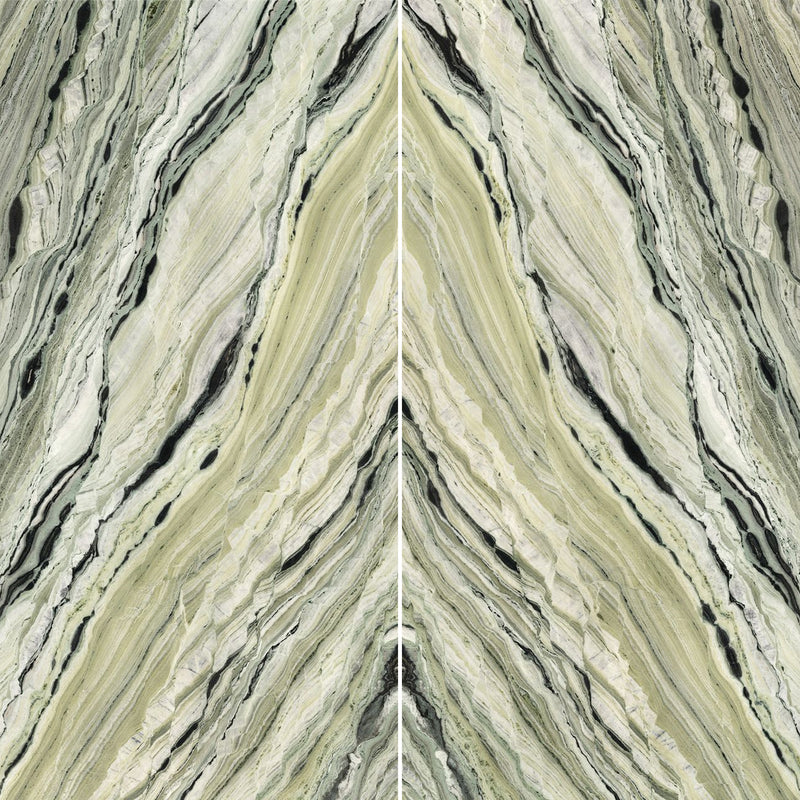 6mm 63x126 Montagna Jade Block 14 Bookmatch Cut Honed Rectified Sintered Slab