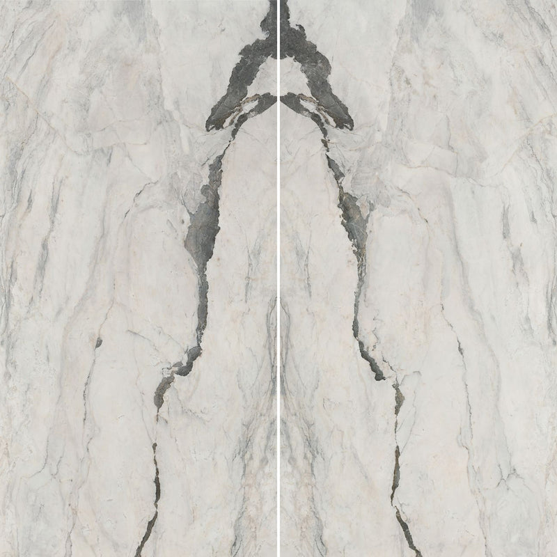 12mm 64x127 Montagna Grey Block 11 Bookmatch Cut Polished Sintered Slab