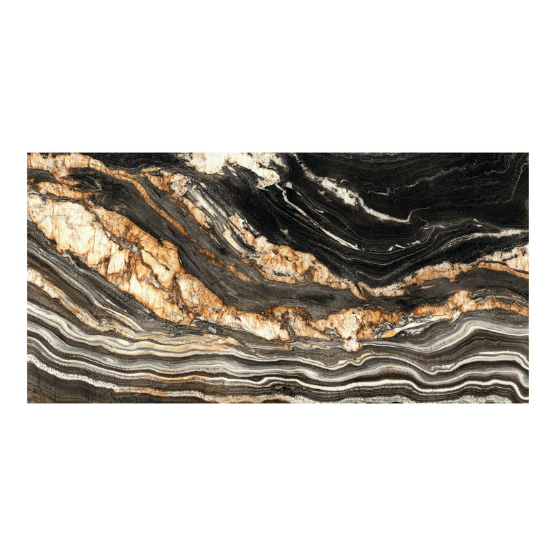 6mm 63x126 Oro Noir Block 25 Bookmatch Cut Polished Rectified Sintered Slab