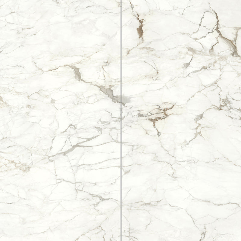 6mm 63x126 Statuario Gold Porcelain Polished Slab Final Sale