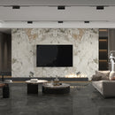 6mm 63x126 Snow Silver Porcelain Polished Slab (Book Match A) Final Sale