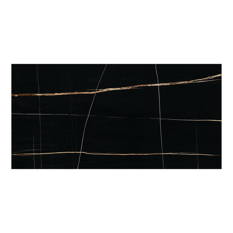 12mm 64x127 Sahara Noir Block 15 Bookmatch Cut Honed Sintered Slab