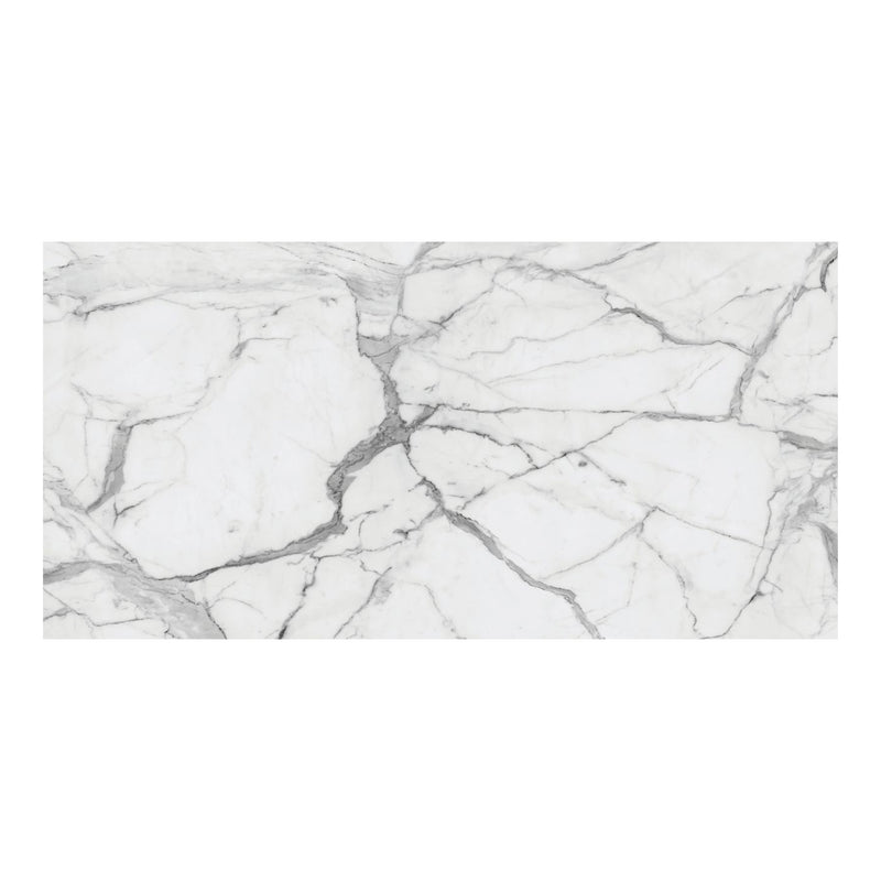 12mm 64x127 Statuario Block 17 Bookmatch Cut Polished Sintered Slab