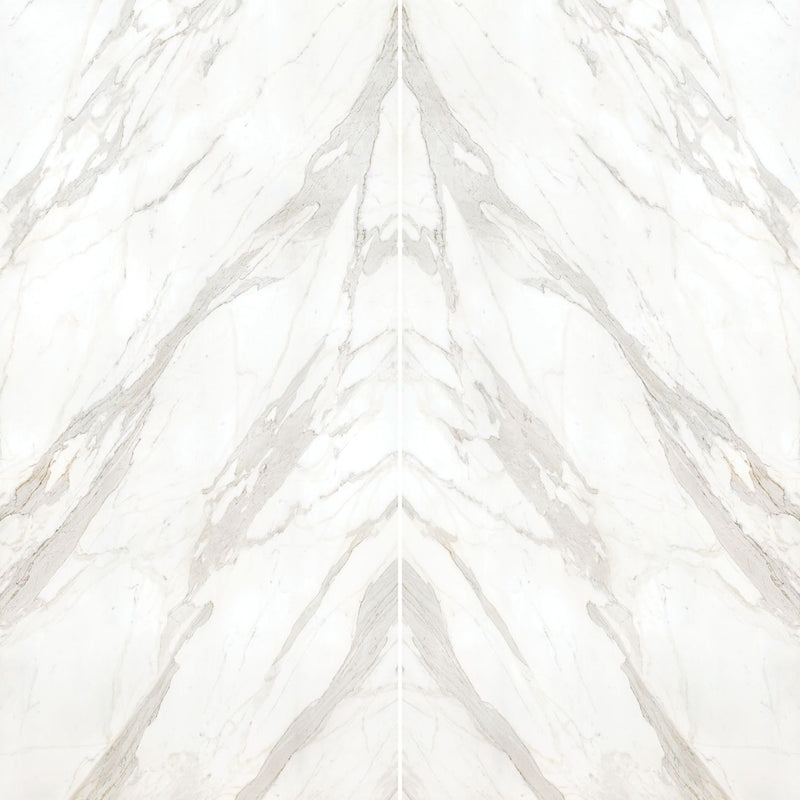 12mm 64x127 Calacatta Borghini Block 48 Bookmatch Cut Polished Sintered Slab