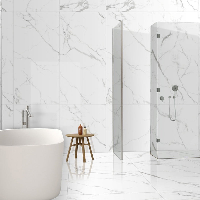 24x48 Neo Oslo Carrara Polished Porcelain Tile