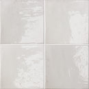 6x6 Carmen White Glossy Porcelain Tile