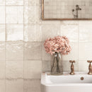 6x6 Carmen Beige Glossy Porcelain Tile