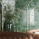 6x6 Carmen Green Glossy Porcelain Tile