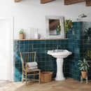6x6 Carmen Blue Glossy Porcelain Tile