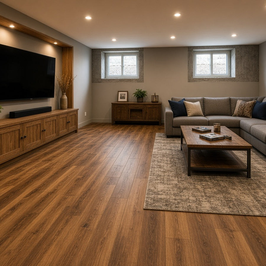 Flooring in a Halton Hills basement