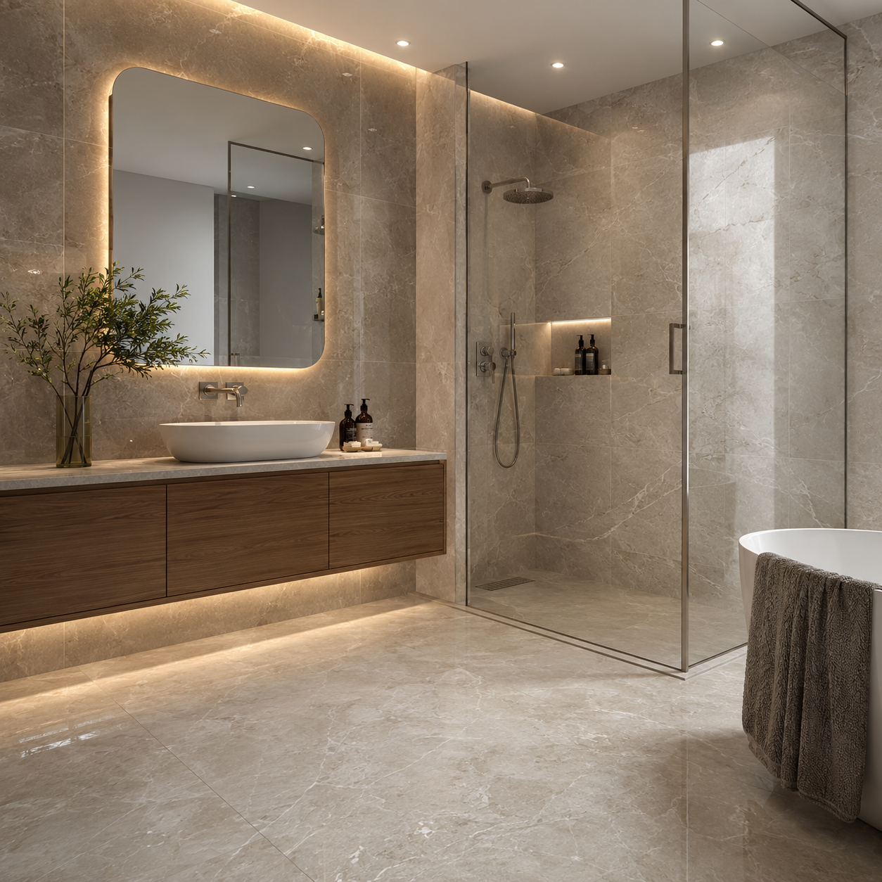Porcelain and ceramic tile for Fredericton bathrooms showers kitchens and backsplashes