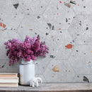 10" Hexagon Sonar Terrazzo Silver Porcelain Tile Final Sale