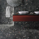 26x26 Sonar Terrazzo Dark Porcelain Tile Final Sale