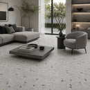 24x24 Sonar Terrazzo Silver Matte Porcelain Tile