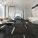 9mm 36x72 Onyx Black Porcelain Glazed Polished Slab Final Sale