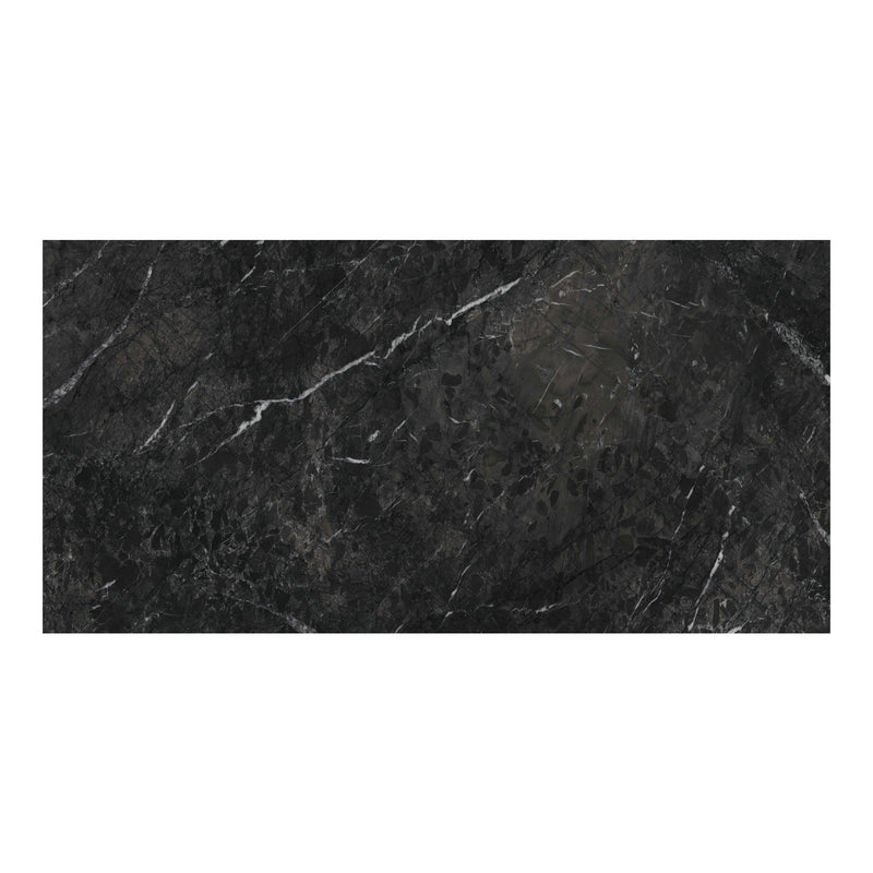 9mm 36x72 Onyx Black Porcelain Glazed Polished Slab Final Sale