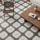 48x48 Versailles Parquet Clover Wooden Look Matte Porcelain Tile