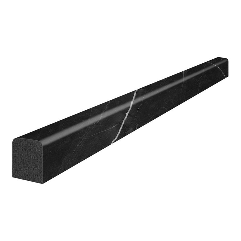 1/2x12 Galaxia Nero Polished Marble Deco-Bar