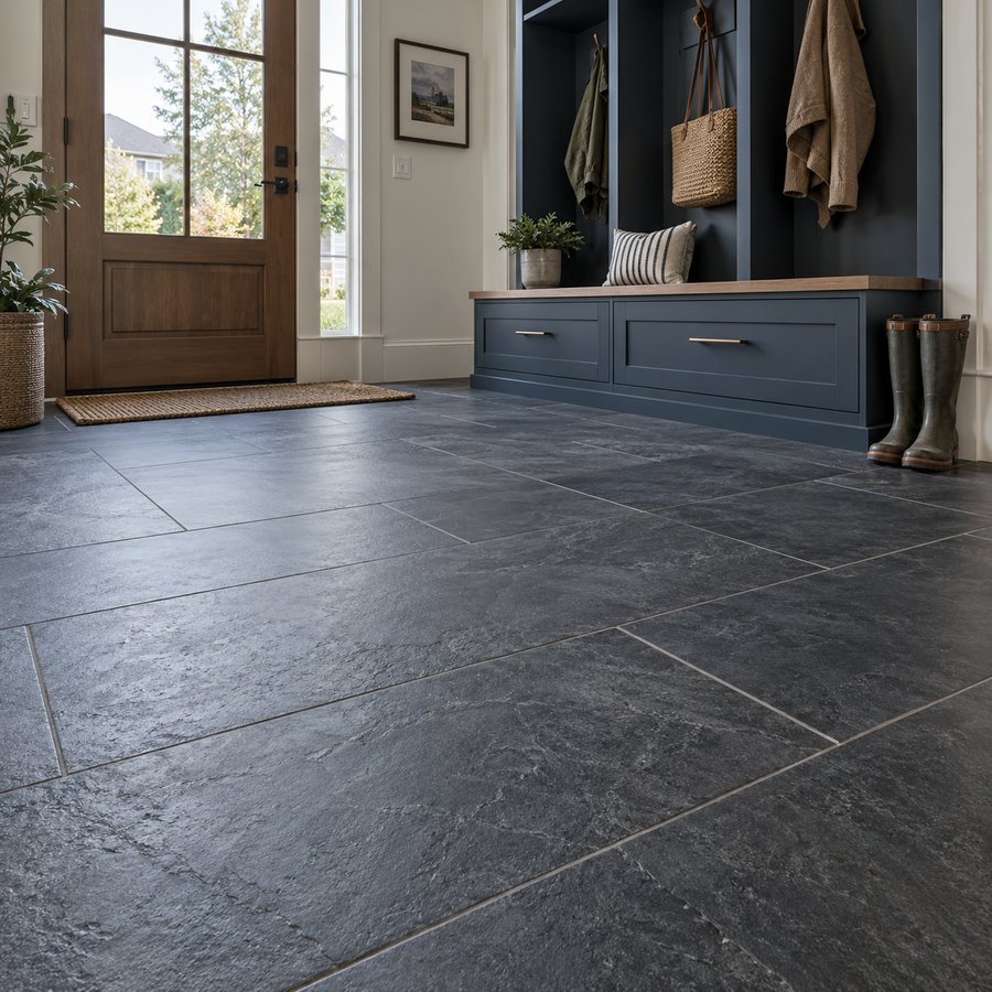 Entrance flooring in a Forest Hill home
