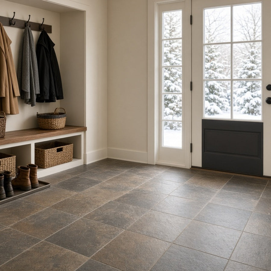 Entrance tile in a Halton Hills home