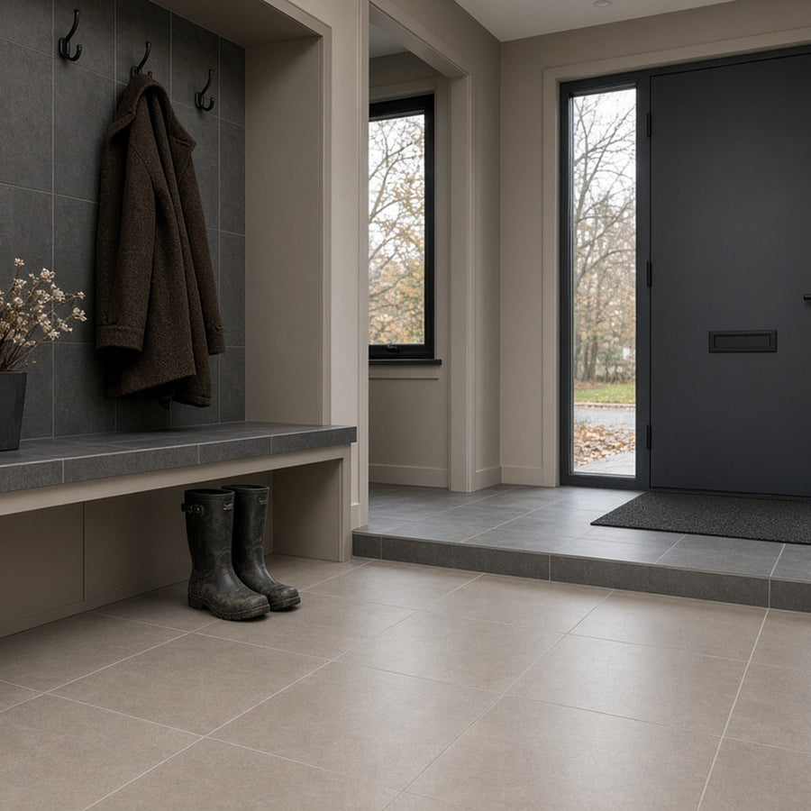Entrance flooring in a Don Mills home