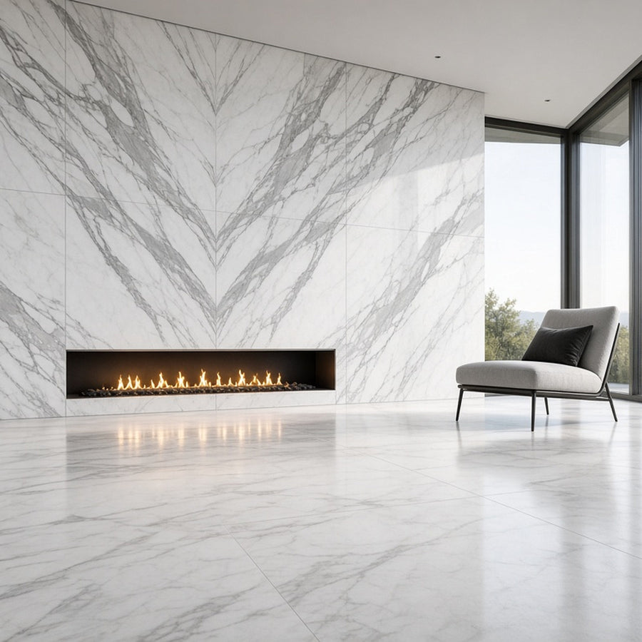 Large porcelain tile in a Don Mills condo