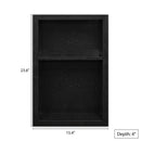 15x24 Shower Niche Black Engineered Stone