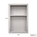 15x24 Shower Niche Light Grey Engineered Stone