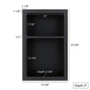 15x24 Shower Niche Pure Black Quartz