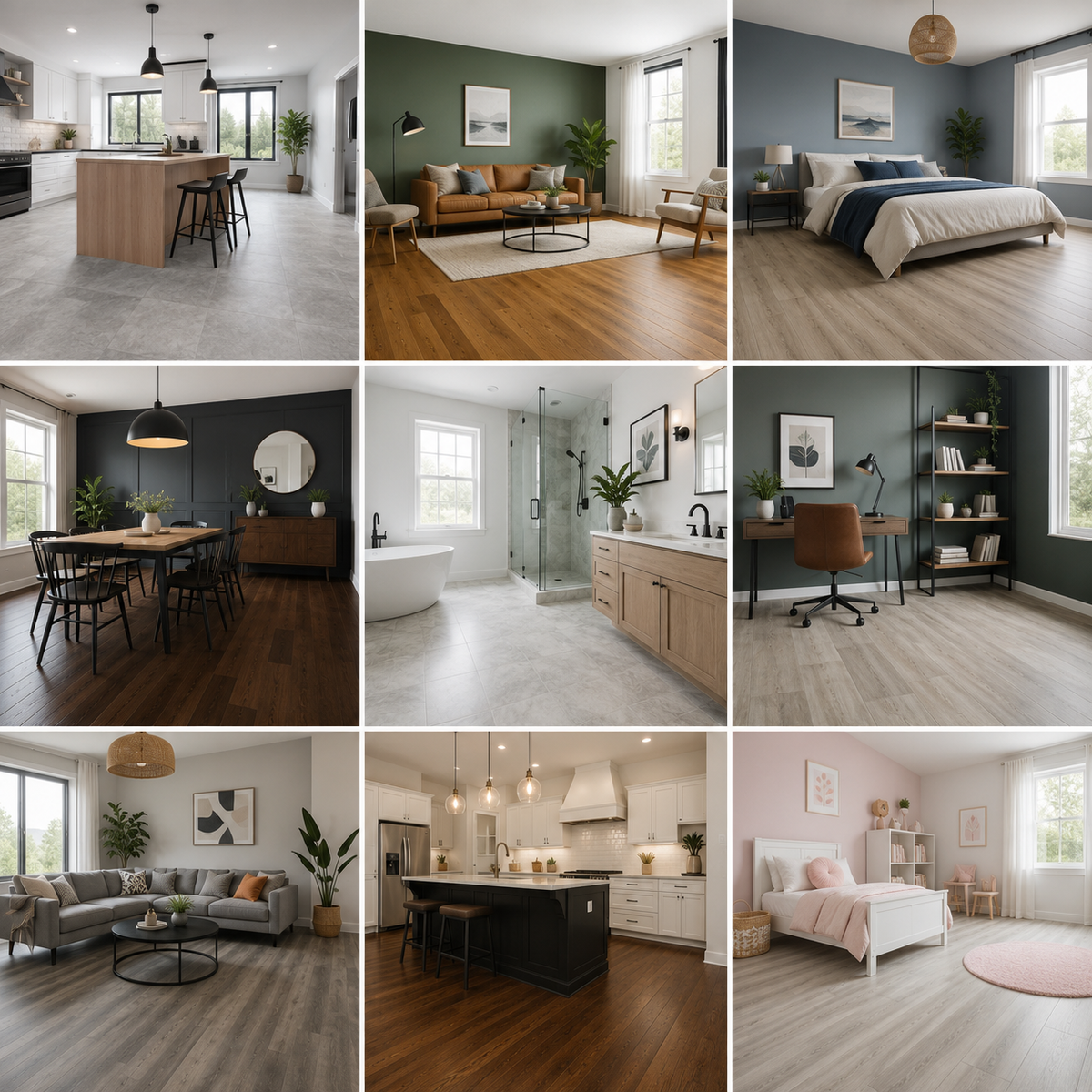 Vinyl flooring for Shediac cottages basements rentals and renovation projects