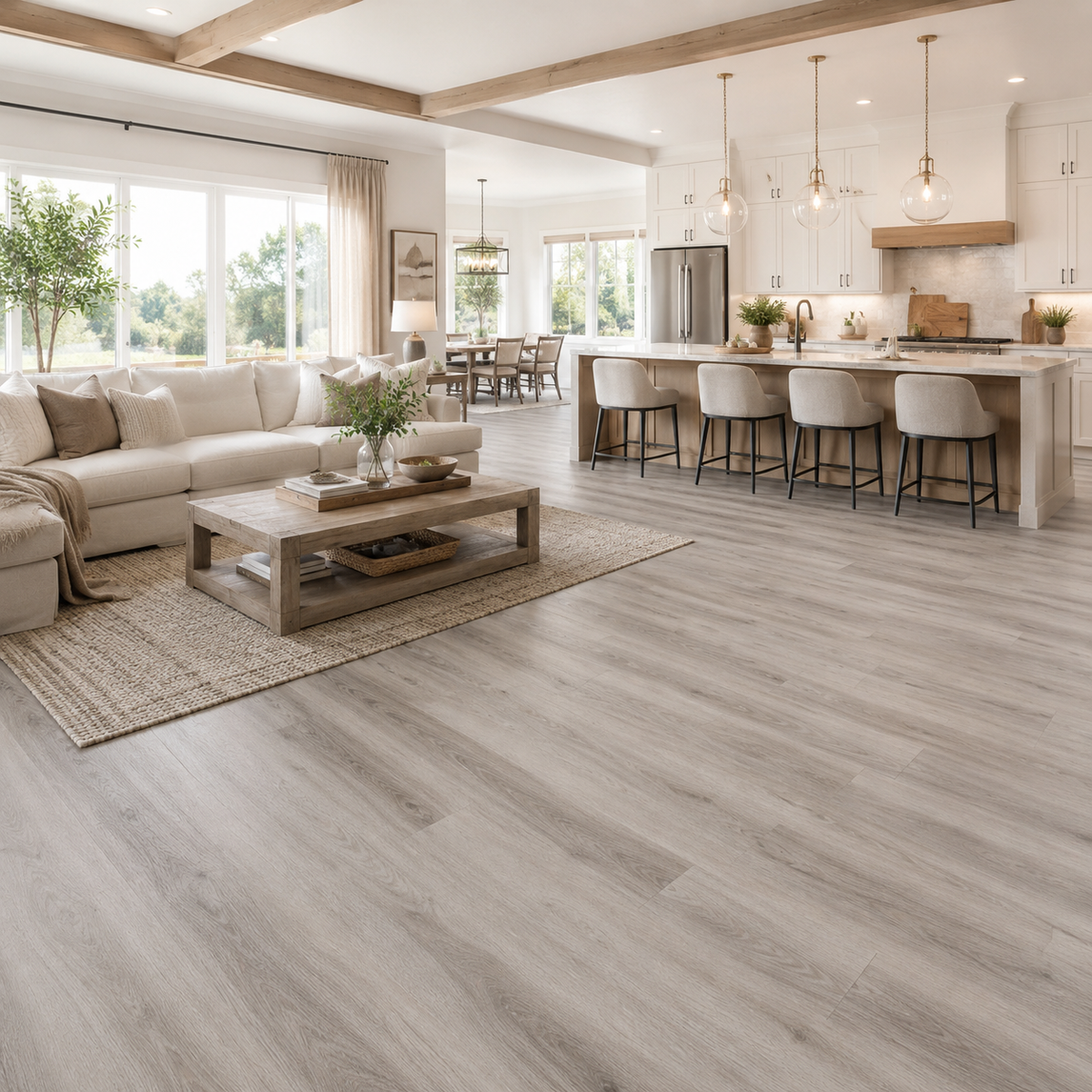 Finished room with new flooring for a Bathurst home renovation
