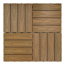 12x12 Teak Wood Plastic Composite Decking Tile (300x300x22 mm)
