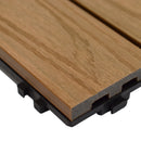 12x12 Teak Wood Plastic Composite Decking Tile (300x300x22 mm)