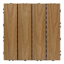 12x12 Teak Wood Plastic Composite Decking Tile (300x300x22 mm)