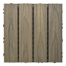 12x12 Antique Wood Plastic Composite Decking Tile (300x300x22 mm)