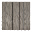 12x12 Stone Grey Wood Plastic Composite Decking Tile (300x300x22 mm)