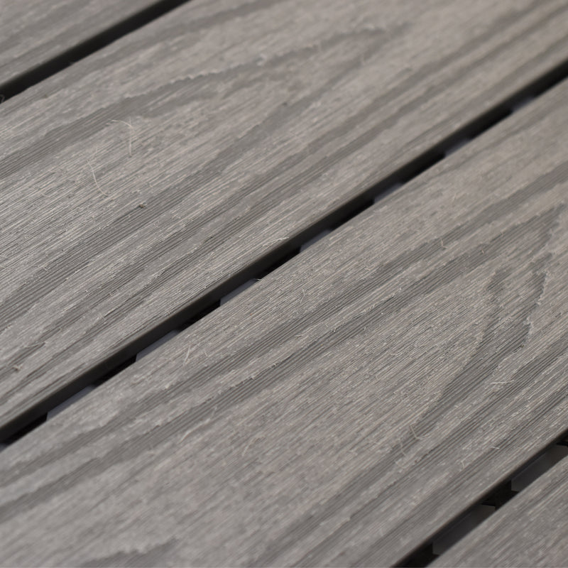 12x12 Stone Grey Wood Plastic Composite Decking Tile (300x300x22 mm)