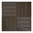 12x12 Walnut Wood Plastic Composite Decking Tile (300x300x22 mm)