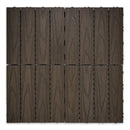 12x12 Walnut Wood Plastic Composite Decking Tile (300x300x22 mm)
