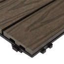 12x12 Walnut Wood Plastic Composite Decking Tile (300x300x22 mm)