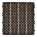 12x12 Walnut Wood Plastic Composite Decking Tile (300x300x22 mm)
