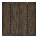 12x12 Walnut Wood Plastic Composite Decking Tile (300x300x22 mm)