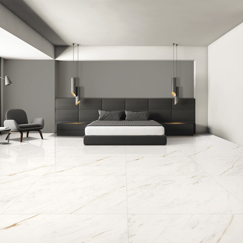 48x48 Apollo Bianco Polished Porcelain Tile