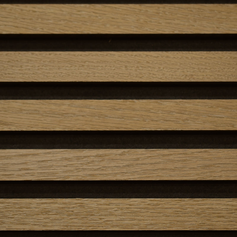 24x102 Oiled Oak Veneered Slat Acoustic Wall Panel (600x2600 mm)