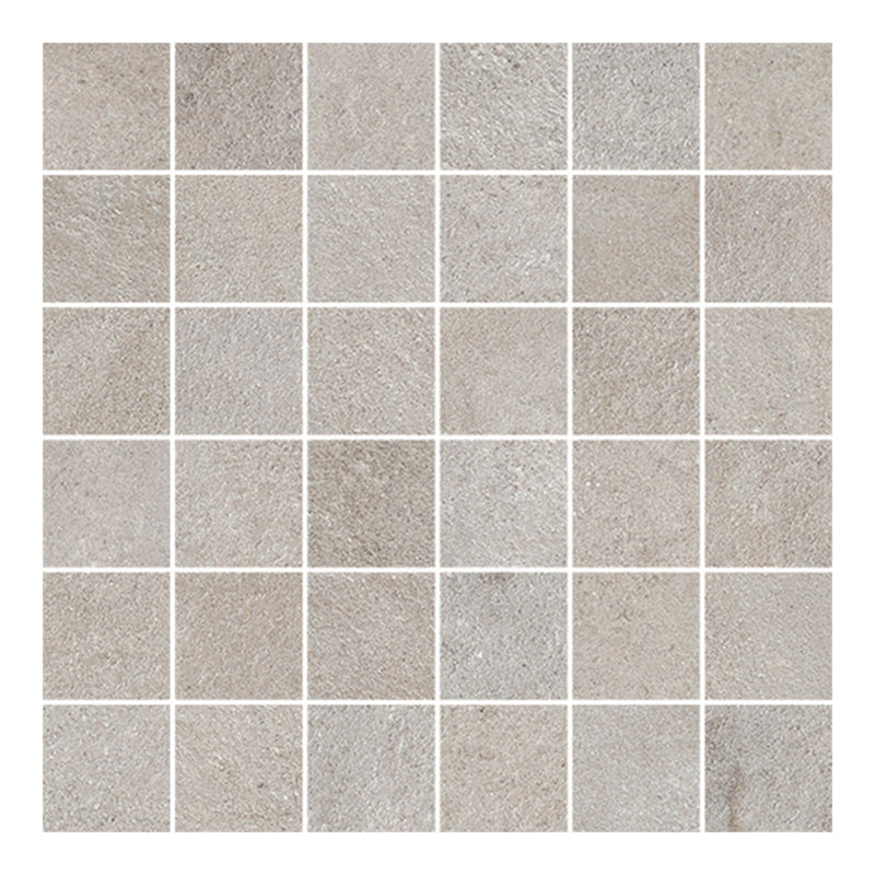 2x2 Ash Cement Look Matte Porcelain Mosaic