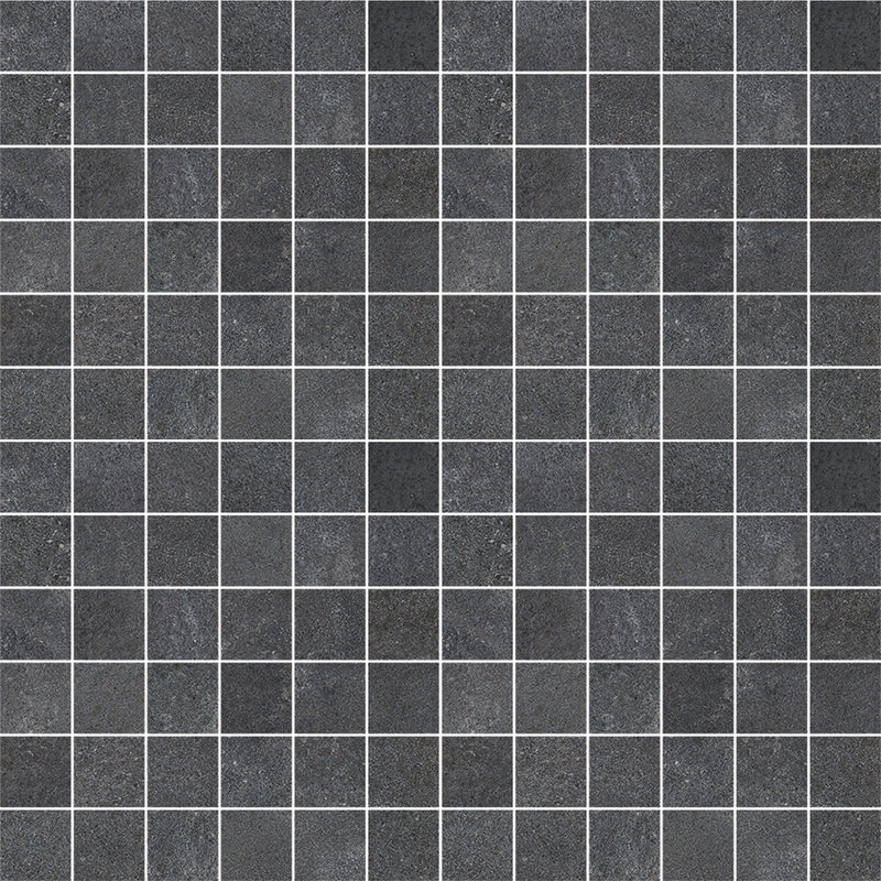 2x2 Coal Cement Look Matte Porcelain Mosaic