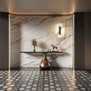 9mm 36x72 Calisto Noir Rhythm Porcelain Glazed Slab