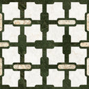 9mm 36x72 Calisto Verde Grid Porcelain Glazed Slab