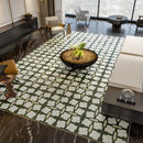 9mm 36x72 Calisto Verde Grid Porcelain Glazed Slab