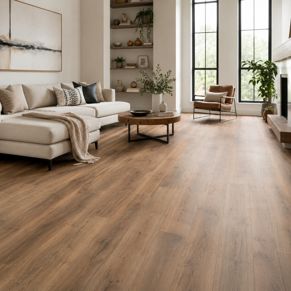 Laminate flooring and wood-look flooring options for Shediac homes cottages and property updates